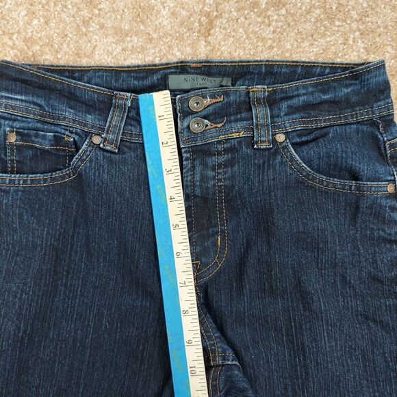 Nine West Jeans Womens Size 6 Mid-Rise Bootcut Jeans Dark Wash Back Flap Pocket - Picture 7 of 12